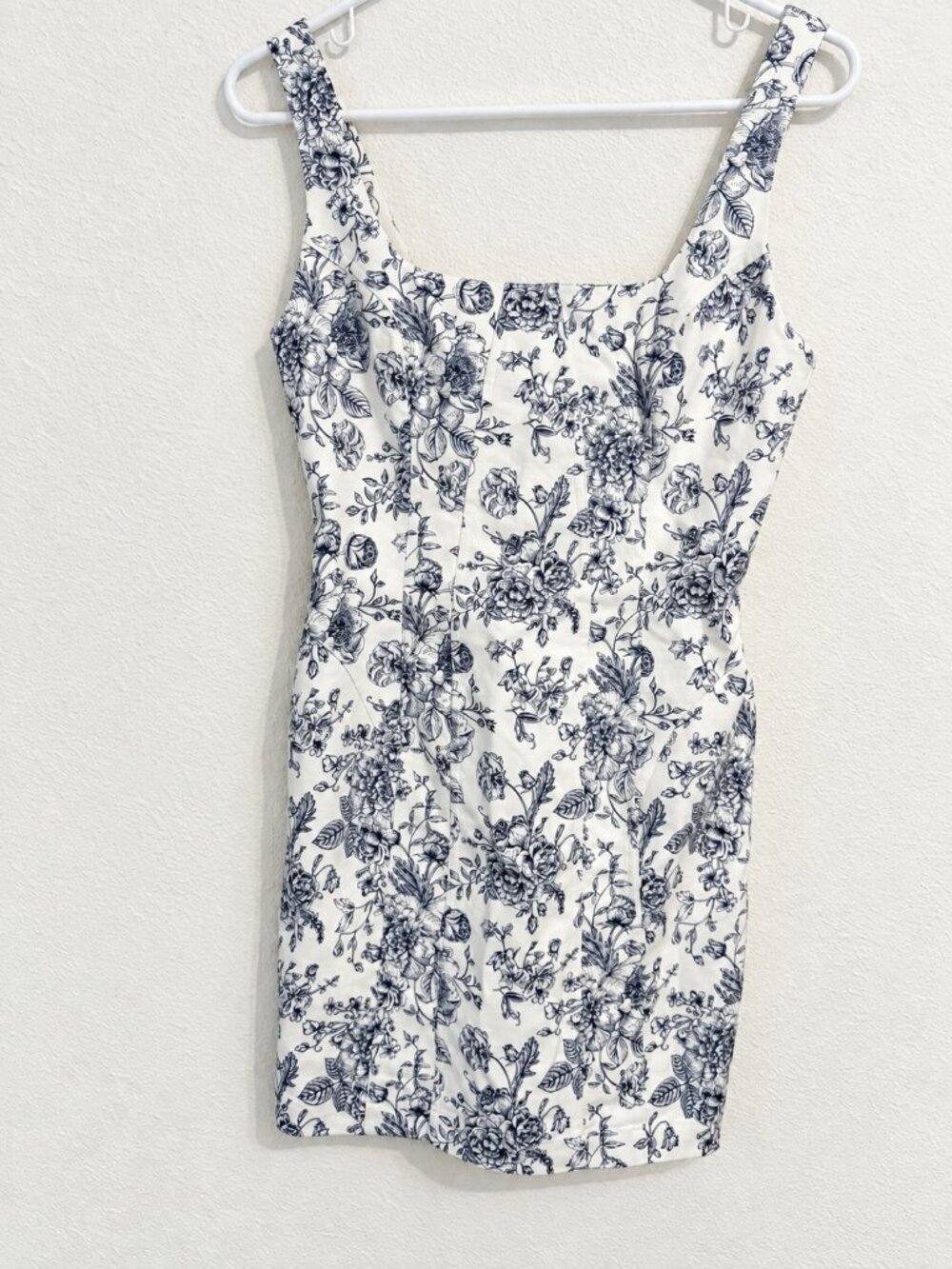 Christian Lacroix Blue White Floral Mini Dress Size 2